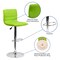 Emma and Oliver Modern Vinyl Adjustable Height Barstool with Horizontal Stitch Back, Set of 2